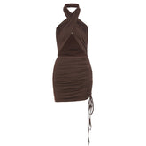 Linda Cut Out Halter Dress